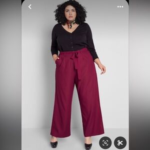 ModCloth Red Wide Leg Savannah Pants